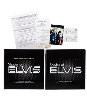 Elvis Presley "Shades of Elvis" Hardcover Books Signed By Priscilla Presley and Christopher Ameruoso Plus Other Publications/Books