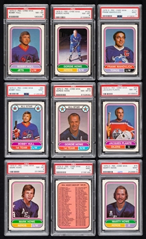 1975-76 O-Pee-Chee WHA Hockey Complete PSA-Graded 132-Card Set - 3rd Current Finest PSA Set with 8.99 Set Rating!