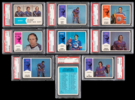1974-75 O-Pee-Chee WHA Hockey Complete PSA-Graded 66-Card Set - 2nd Current Finest PSA Set with 9.42 Set Rating!