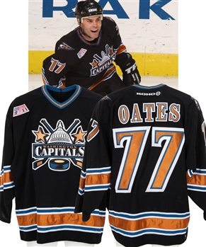 Adam Oates 2001-02 Washington Capitals Game-Worn Jersey from His Personal Collection with His Signed LOA - "9-11" Memorial Patch!