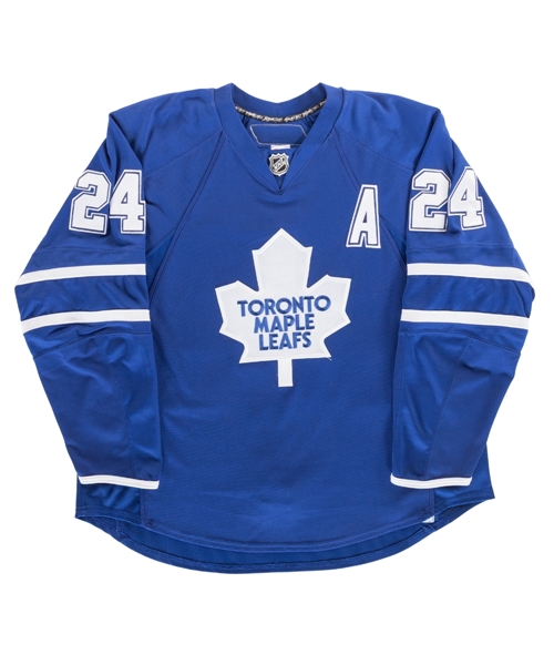 Bryan McCabes 2007-08 Toronto Maple Leafs Game-Worn Alternate Captains Jersey with MeiGray LOA