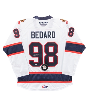 Connor Bedard Signed WHL Regina Pats Replica Jersey Plus Signed Team Canada Puck - Both AJ Sports Certified!