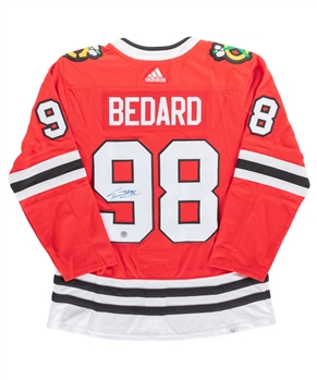 Connor Bedard Signed Chicago Blackhawks Adidas Pro-Model Jersey with COA