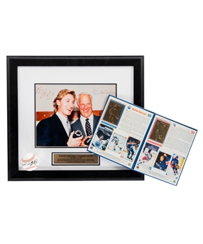 Wayne Gretzky and Gordie Howe Dual-Signed "1851 and 1850" Limited-Edition Framed Photo #447/500 with COA (16 1/2" x 20 1/2") Plus Gretzky Single-Signed Rawlings Baseball with JSA LOA