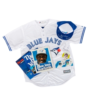 Toronto Blue Jays Memorabilia Collection of 6 Including Jersey and Hat Signed by Bill Singer