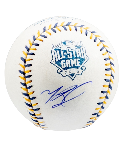 Mookie Betts Single-Signed 2016 MLB All-Star Game OMLB Baseball - JSA Certified!