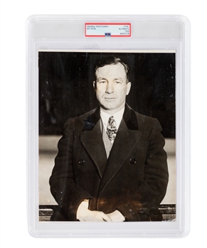 Vintage 1933 Art Ross Boston Bruins Type l Original Press Photo - Graded PSA Authentic 