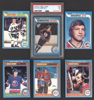 1979-80 O-Pee-Chee Hockey Complete 396-Card Set Including #18 HOFer Wayne Gretzky Rookie Card (Graded PSA 5)