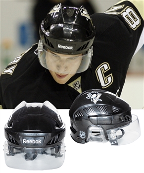 Sidney Crosbys 2010-11 Pittsburgh Penguins Reebok Game-Worn Helmet with COA - Photo-Matched!