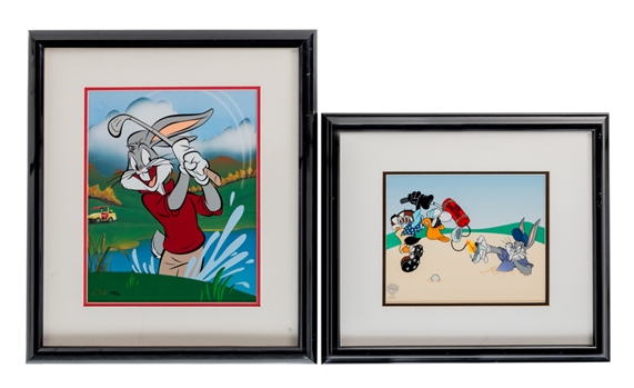 Warner Bros. Bugs Bunny and Daffy Duck Golfing Framed Limited-Edition Sericels (2)