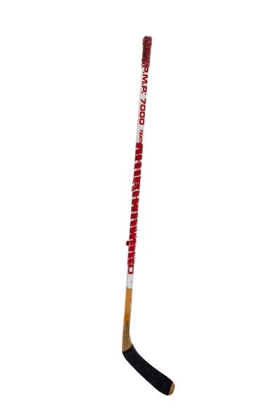 Borje Salmings 1989-90 Detroit Red Wings Signed Sher-Wood PMP 7000 Game-Used Stick