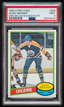 1980-81 O-Pee-Chee Hockey Card #289 HOFer Mark Messier Rookie - Graded PSA 9