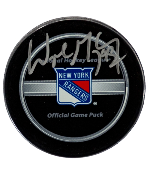 Wayne Gretzky Signed New York Rangers Official NHL Game Puck 