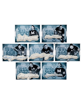 Montreal Maroons Custom Cut Signature Cards (7) with Dutton, Northcott, Wentworth, Blinco, Robinson, Phillips and McKenzie