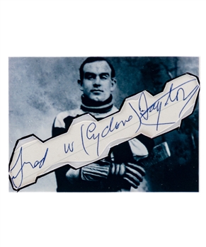 Deceased HOFer Fred "Cyclone" Taylor Custom Signature Cut Hockey Card 