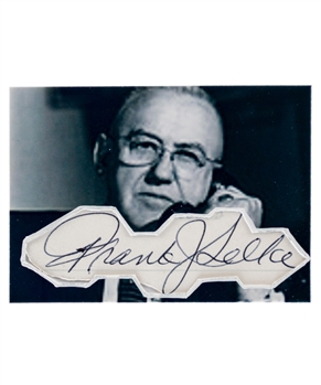 Deceased HOFer Frank J. Selke Custom Signature Cut Hockey Card 