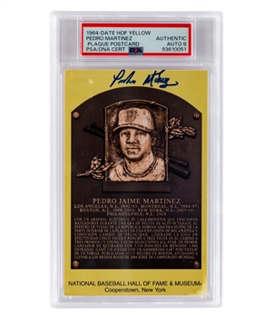 HOF Gold Plaque Signed Postcard Pedro Martinez (PSA/DNA Certified Authentic Autograph - Autograph Graded MINT 9)
