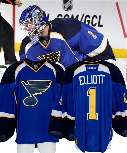 Brian Elliotts 2012-13 St. Louis Blues Game-Worn Jersey - Photo-Matched!