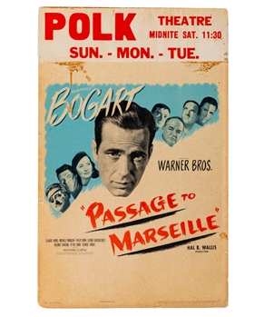 Passage to Marseille 1944 Humphrey Bogart Movie Window Card (14" x 22") 