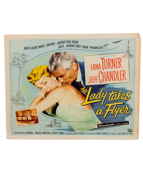 The Lady Takes a Flyer 1958 Lana Turner Half Sheet Movie Posters (2) - 22" x 28"