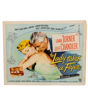 The Lady Takes a Flyer 1958 Lana Turner Half Sheet Movie Posters (2) - 22" x 28"